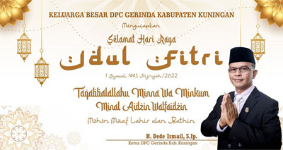 Iklan idul firi DPC Gerindra Kab Kuningan