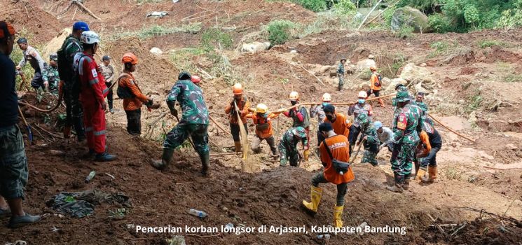 Hingga Hari ke 5 Pencarian Korban Longsor Arjasari Masih Nihil