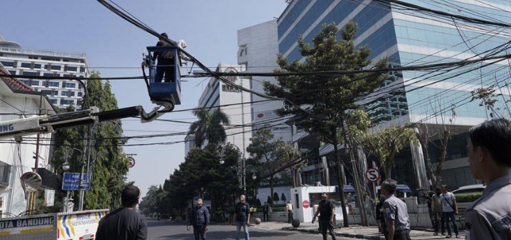Penataan Kabel Udara di Kota Bandung Berlanjut